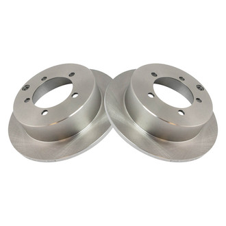 TRQ® - Plain Solid Rear Disc Brake Rotors