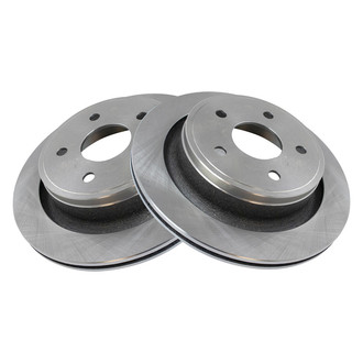 TRQ® - Plain Vented Rear Disc Brake Rotors