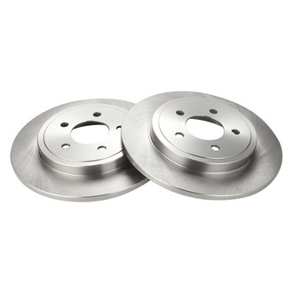 TRQ® - Plain Solid Rear Disc Brake Rotors
