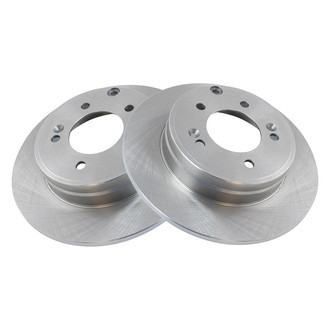 TRQ® - Plain Solid Rear Disc Brake Rotors