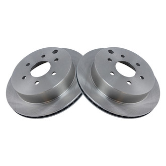 TRQ® - Plain Vented Rear Disc Brake Rotors