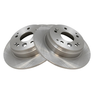 TRQ® - Plain Solid Rear Disc Brake Rotors