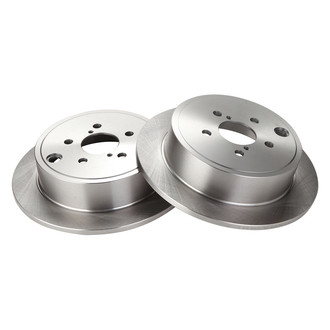 TRQ® - Plain Solid Rear Disc Brake Rotors