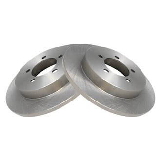 TRQ® - Plain Solid Rear Disc Brake Rotors