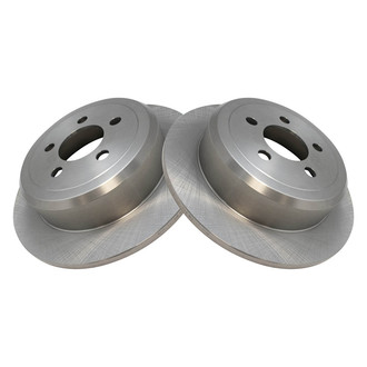TRQ® - Plain Solid Rear Disc Brake Rotors