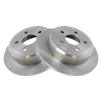 TRQ® - Plain Solid Rear Disc Brake Rotors