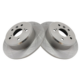 TRQ® - Plain Solid Rear Disc Brake Rotors