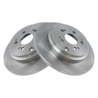 TRQ® - Plain Solid Rear Disc Brake Rotors