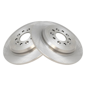 TRQ® - Plain Solid Rear Disc Brake Rotors
