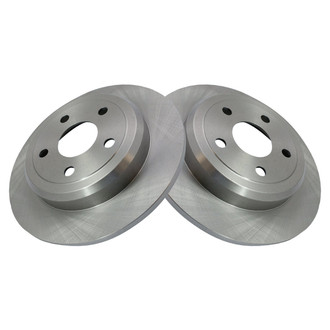 TRQ® - Plain Solid Rear Disc Brake Rotors