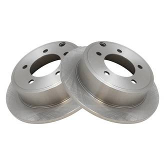 TRQ® - Plain Solid Rear Disc Brake Rotors