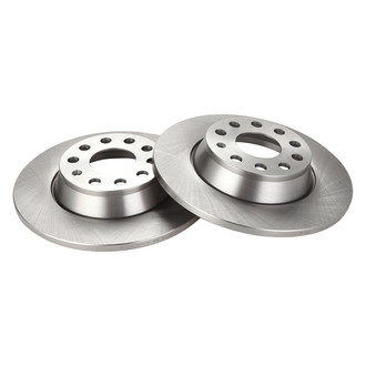 TRQ® - Plain Solid Rear Disc Brake Rotors