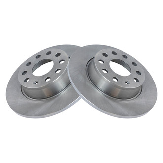 TRQ® - Plain Solid Rear Disc Brake Rotors