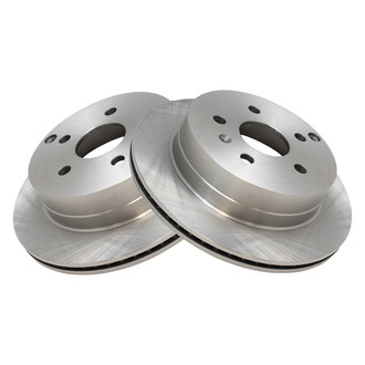 TRQ® - Plain Vented Rear Disc Brake Rotors