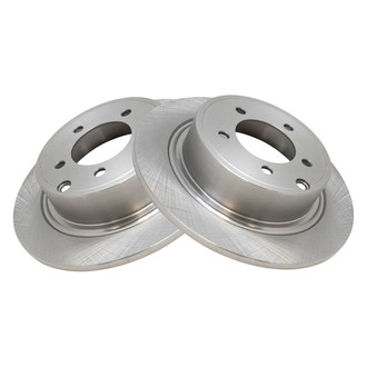 TRQ® - Plain Solid Rear Disc Brake Rotors