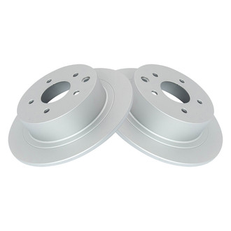 TRQ® - Plain Solid Rear Disc Brake Rotors