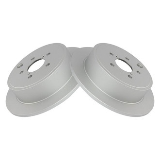 TRQ® - Plain Solid Rear Disc Brake Rotors