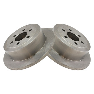 TRQ® - Plain Solid Rear Disc Brake Rotors