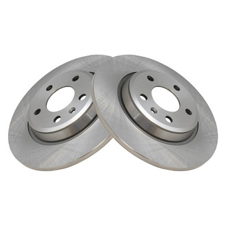 TRQ® - Plain Solid Rear Disc Brake Rotors