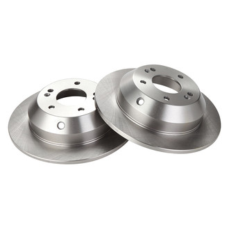 TRQ® - Plain Solid Rear Disc Brake Rotors