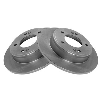 TRQ® - Plain Solid Rear Disc Brake Rotors