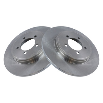TRQ® - Plain Solid Rear Disc Brake Rotors