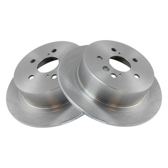 TRQ® - Plain Solid Rear Disc Brake Rotors
