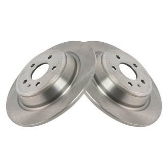 TRQ® - Plain Solid Rear Disc Brake Rotors