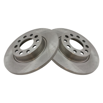 TRQ® - Plain Solid Rear Disc Brake Rotors