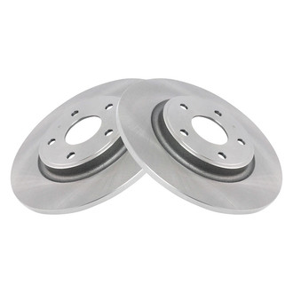 TRQ® - Plain Solid Rear Disc Brake Rotors
