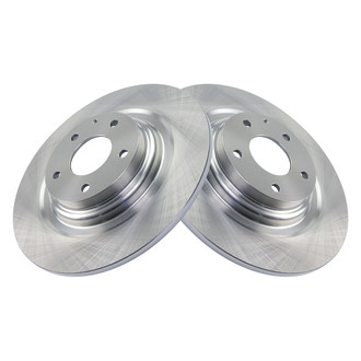 TRQ® - Plain Solid Rear Disc Brake Rotors