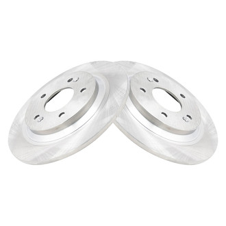 TRQ® - Plain Solid Rear Disc Brake Rotors