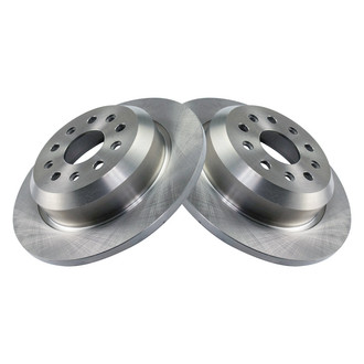 TRQ® - Plain Solid Rear Disc Brake Rotors