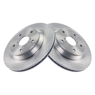 TRQ® - Plain Vented Rear Disc Brake Rotors