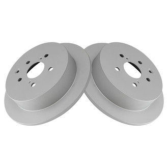 TRQ® - Plain Solid Rear Disc Brake Rotors