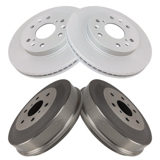 TRQ® - Front and Rear Disc Brake Rotors