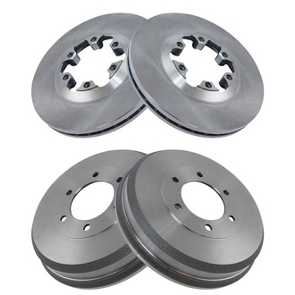 TRQ® - Front and Rear Disc Brake Rotors