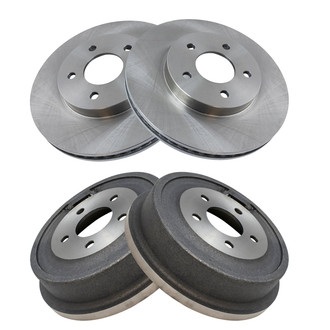 TRQ® - Front and Rear Disc Brake Rotors