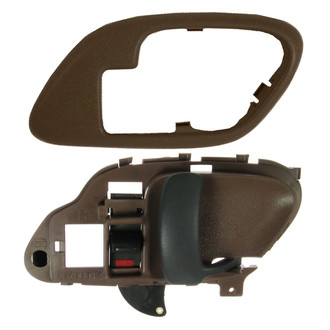 TRQ® - Front or Rear Passenger Side Interior Door Handle and Bezel Set