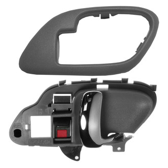TRQ® - Front or Rear Passenger Side Interior Door Handle and Bezel Set