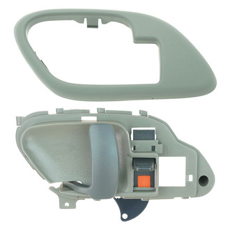 TRQ® - Front or Rear Driver Side Interior Door Handle and Bezel Set