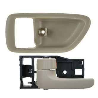 TRQ® - Front or Rear Driver Side Interior Door Handle and Bezel Set