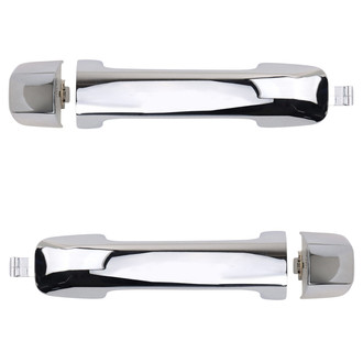 TRQ® - Rear Driver and Passenger Side Exterior Door Handle Set