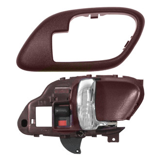 TRQ® - Front or Rear Passenger Side Interior Door Handle and Bezel Set