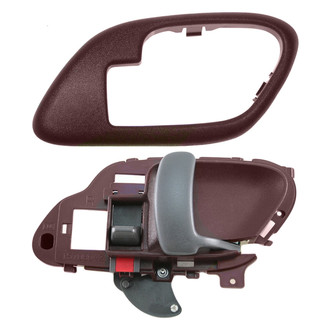 TRQ® - Front or Rear Passenger Side Interior Door Handle and Bezel Set