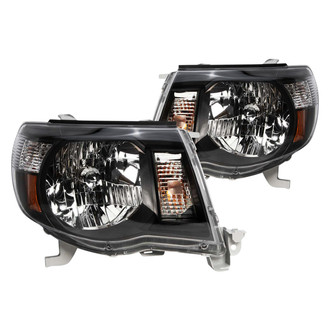 TRQ® - Driver and Passenger Side Black Euro Headlights