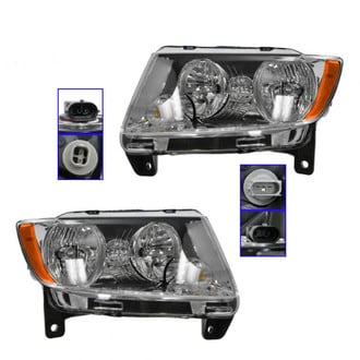 TRQ® - Driver and Passenger Side Replacement Headlights
