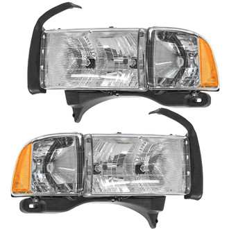 TRQ® - Driver and Passenger Side Replacement Headlights