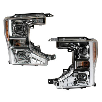 TRQ® - Driver and Passenger Side Chrome Projector Headlights