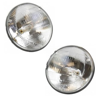 TRQ® - 5 3/4" Round Driver and Passenger Side Chrome Factory Style Headlights